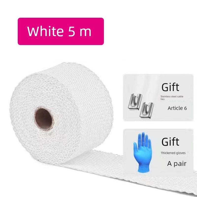 

Exhaust Pipe Oven Mitts Cloth Banana Belt Heat Insulation Silencer Cotton Head Banana Belt Fire Resistant High Temperature Resistant Oven Mitts Injury White 5 meters wide 50mm thick 1.5mm