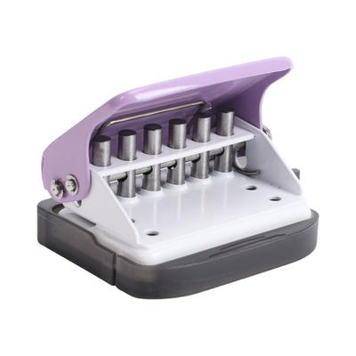 6 Hole Puncher Compact Paper Punch for 20 26 30 Holes Loose Leaf Notebook Planner  