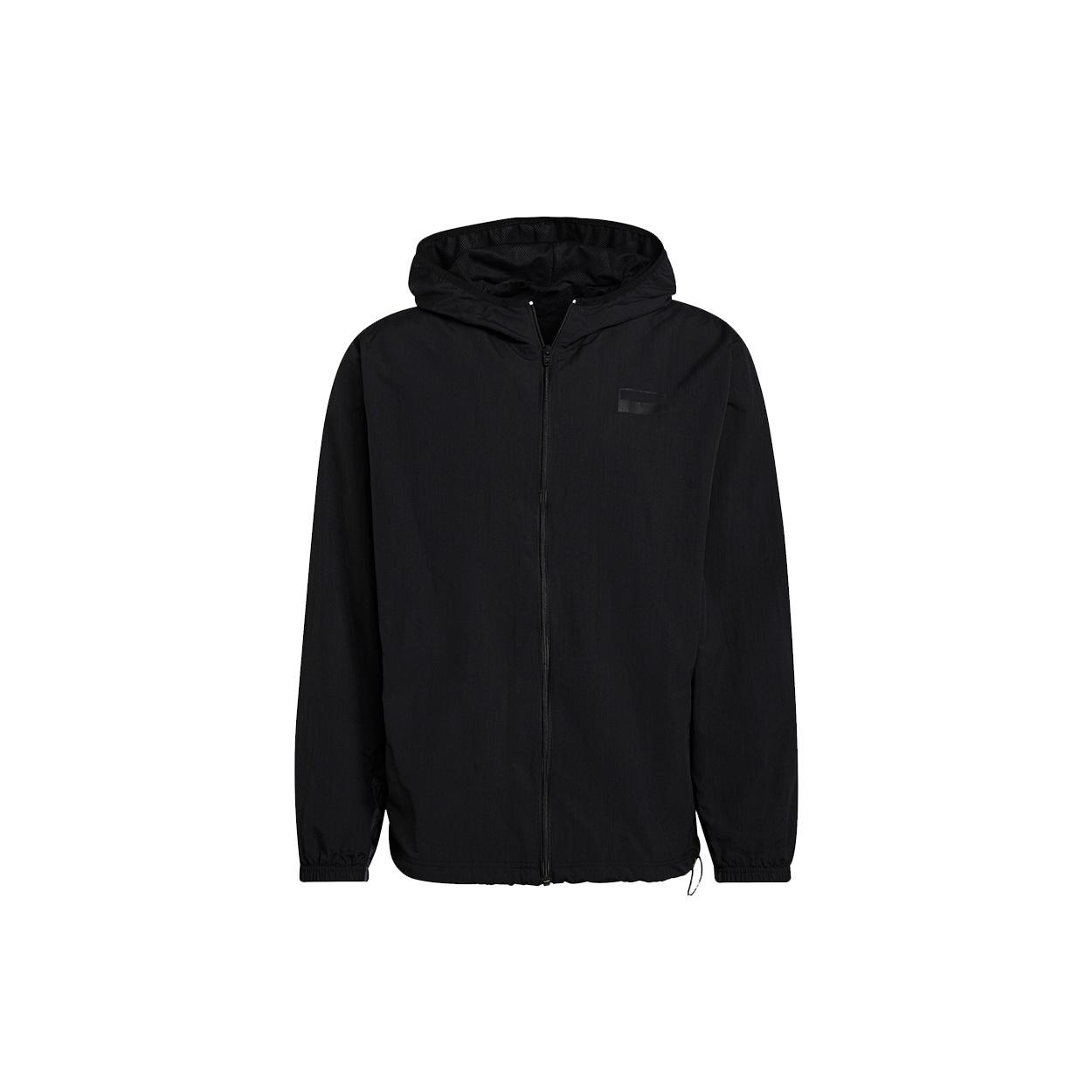 adidas originals R.y.v. Wb Hz Solid Color Logo Sports Hooded Jacket Black Men s H11460 S