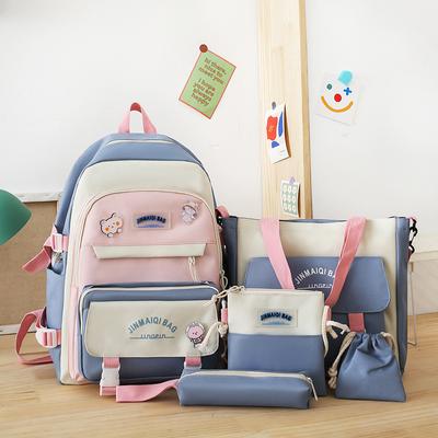 5 Teile/satz Neue frauen Ins Student Universität Rucksack Schule Taschen Teenager Mädchen Schul Rucksack