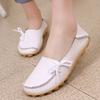 Women Flats Genuine Leather Fashion Walking Women Shoe Moccasins Ballet Flats Oxford Nurse Shoes Black Plus Size Ladies Shoes
