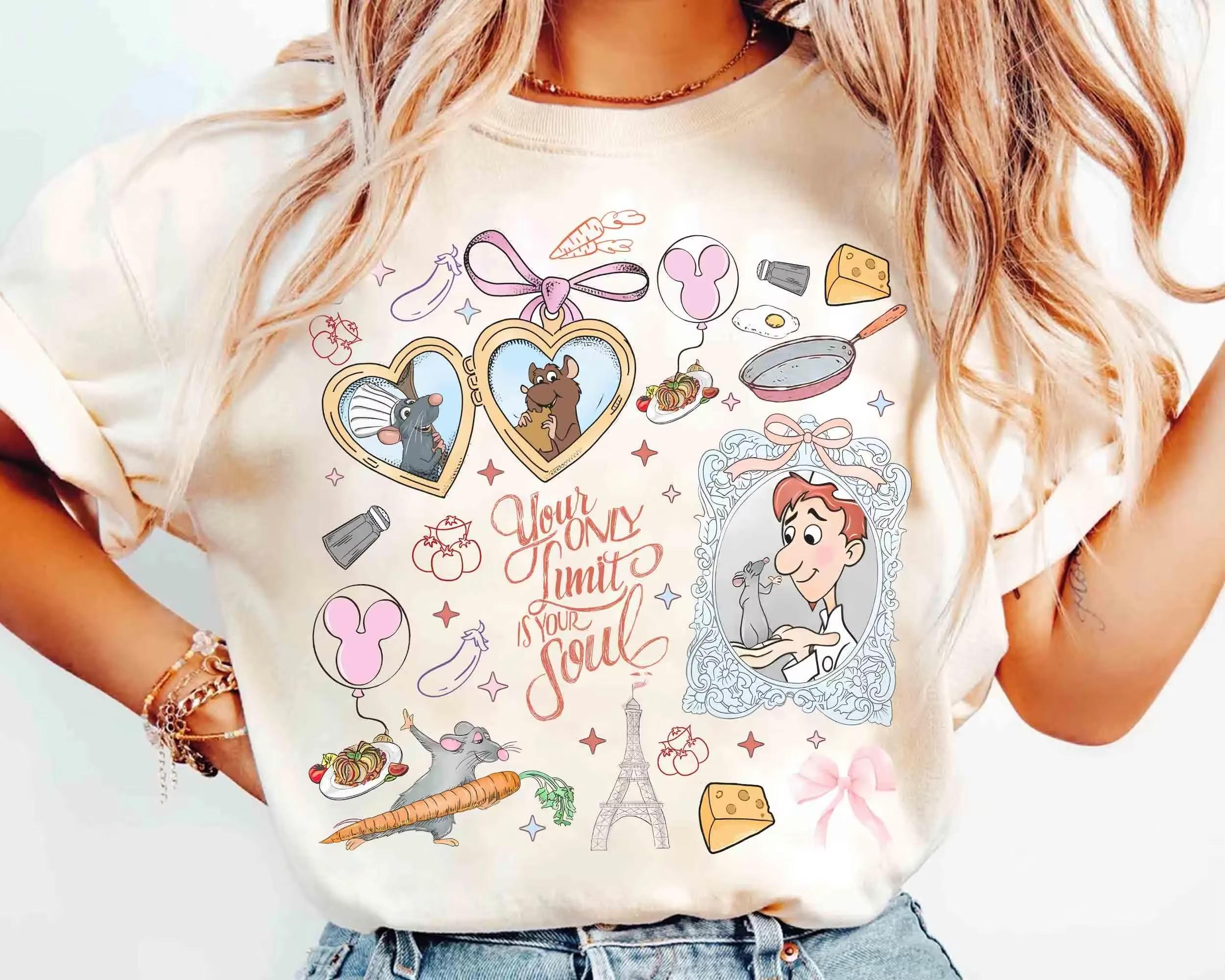 Watercolor Coquette    Pixar Ratatouille Tshirt Remy Little Chef Remy Tee Paris France Gusteaus Linguini Emile Tee S