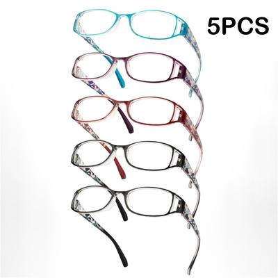 5PCS Women's Presbyopia Reading Glasses Unisex Eyegalsses Stylish Readers for Sight with Diopter Glasses +1.0~4.0