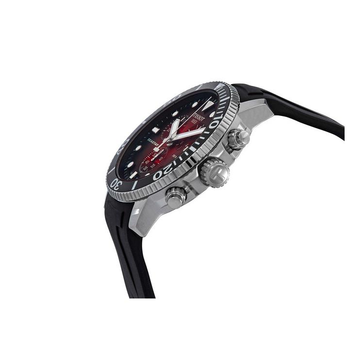 Tissot Collezione Stella Marina Movimento al Quarzo Resistenza all'Acqua 300 metri Orologio Unisex 45,5 mm Quadrante Rosso T120.417.17.421.00