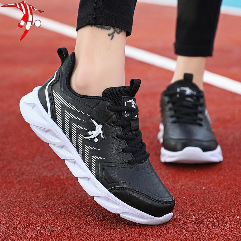 Joni Danlai Sports Women's Shoes Student Feet Soft Leather Surface Waterproof Non-slip Lightweight Women's Running Shoes Spring and Autumn