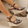 Fashion 2025 New Women Sandals Fashion Designer Casual Wedges Shoes Women Lightweight Beach Platform High Heels Sandals Women