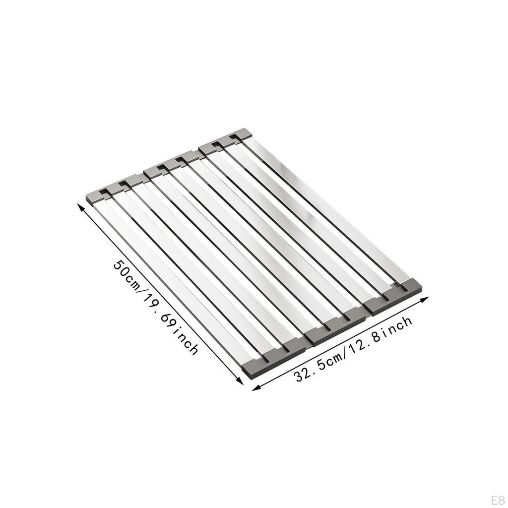 Dish Drying Rack Drainage Sink Holder Kitchen Mat for Cafe Household