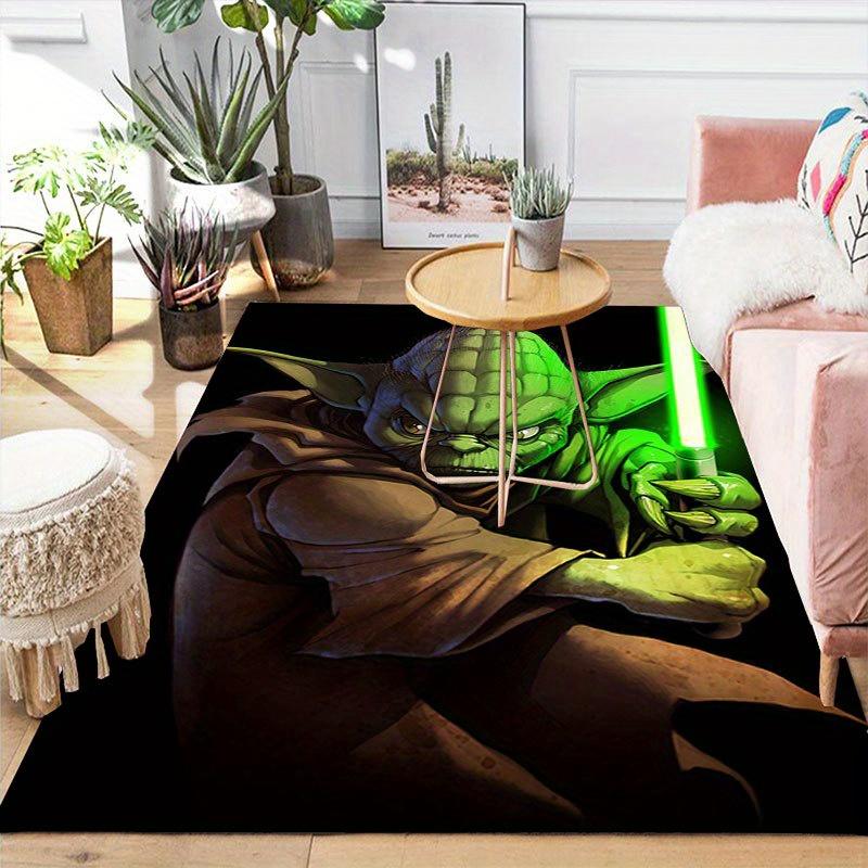 1pc Disney Star wars Yoda Pattern Carpet Area Rug Non-slip Carpet Hand Washable Floor Mat Suitable For Living Room Bedroom Home Decor Room D