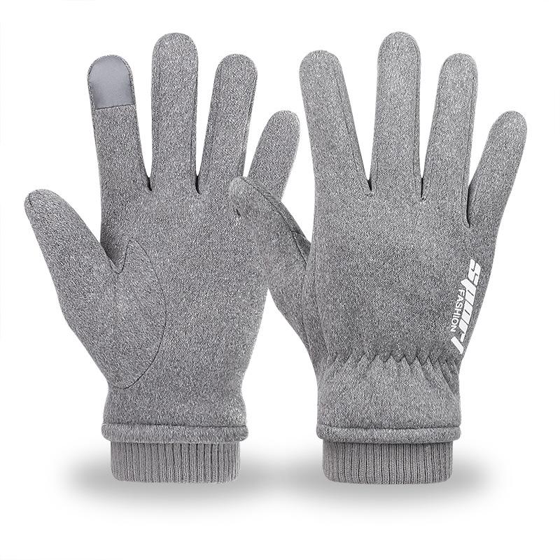 Mănuși groase de catifea Mănuși calde de iarnă Mănuși de exterior pentru bărbați și femei Mănuși sportive pentru ciclism Rezistente la frig Mănuși cu ecran tactil