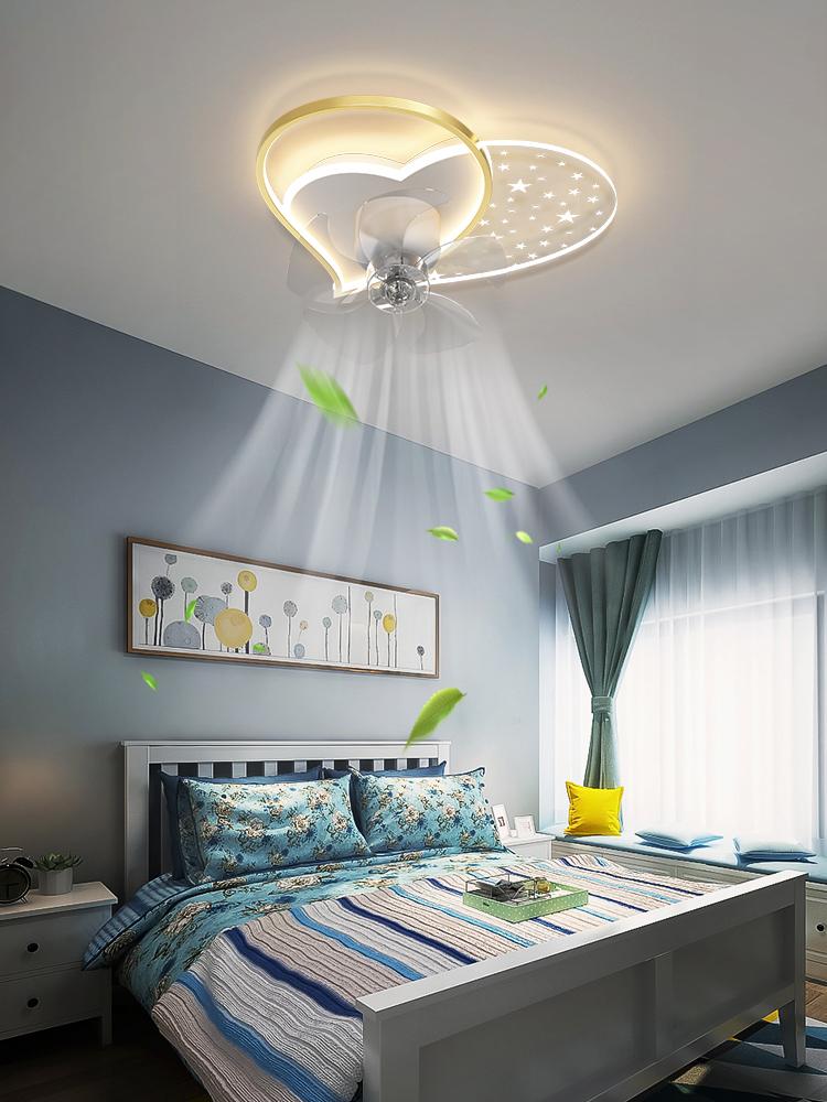 New Kids Fan Ceiling Lamp Princess Room Aircraft Boys Girls Bedroom Study Fanner Chandelier Lighting