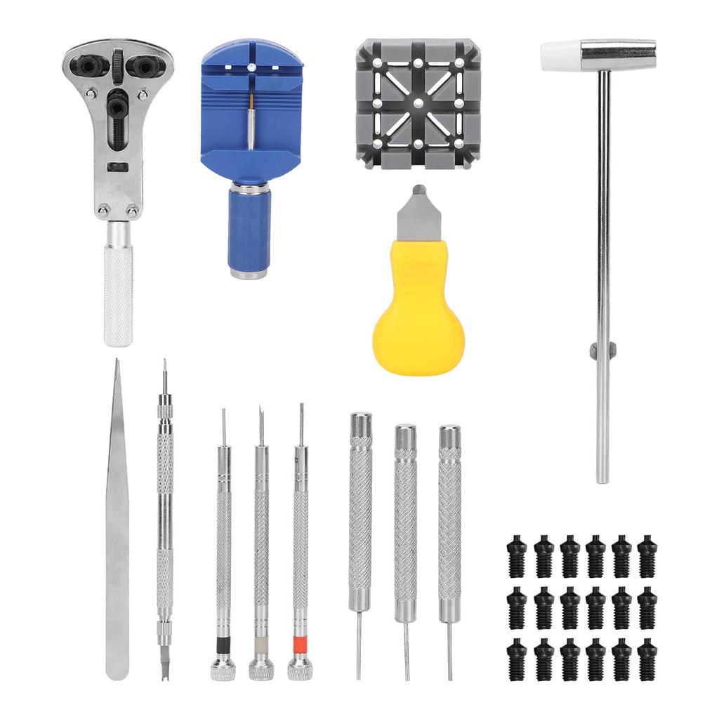 14pcs Watch Repair Kit Watch Case Opener Watch Battery Replacement Tool Kit with Carry Bag