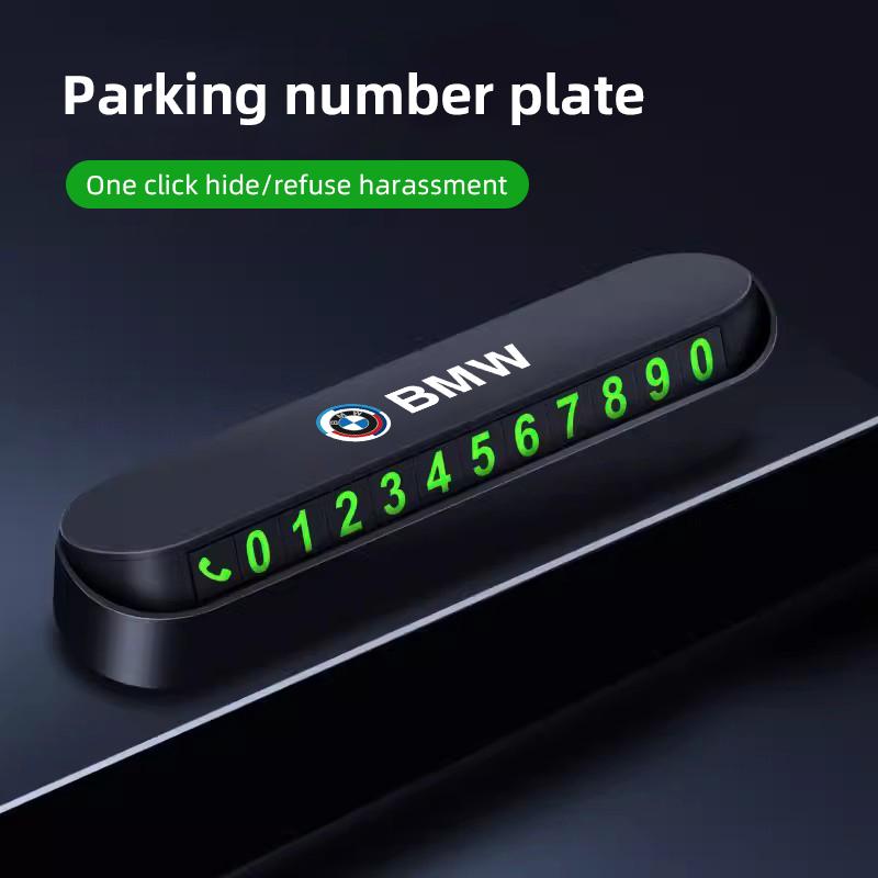 BEKV7 Temporary Parking Contact Number Plate Move Car Contact Card Sticker For BMW X1 X3 X4 X5 E46 E90 F20 E60 E39 F10 M1 M2 M3 M5 M6