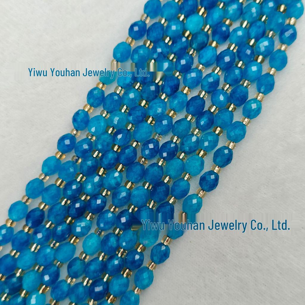 Handgefertigte facettierte Naturstein-Reiskörner, 6-8-10 mm für DIY-Schmuck