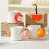 Creative Fruit Cup Mug Coffee Cup Opening Gift Ceramic Cup Cute Apple Peach Home Water Cup