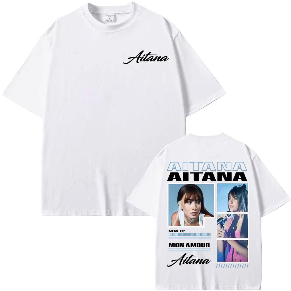 Letní zpěvačka Aitana Mercadolibre2026 Album Tour Tričko Pánské Hiphop Retro Bavlna Krátký Rukáv Volné Ležérní Tričko
