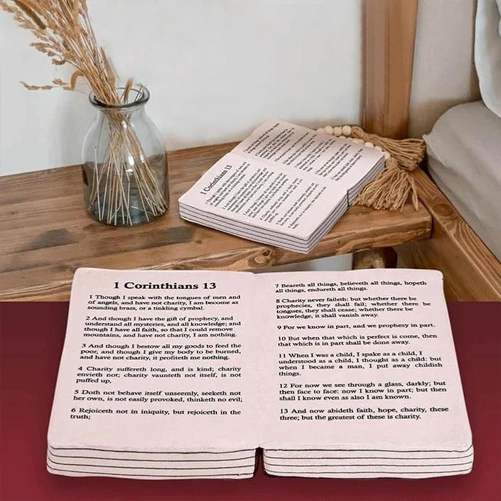 Bible Pillow Book Plush That Opens Cozy Faith Bible Pillow for Kids Adults Christian Gifts