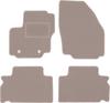 Beige Velour Floor Mats For: Ford S-MAX MK1 Minivan (2006-2011)