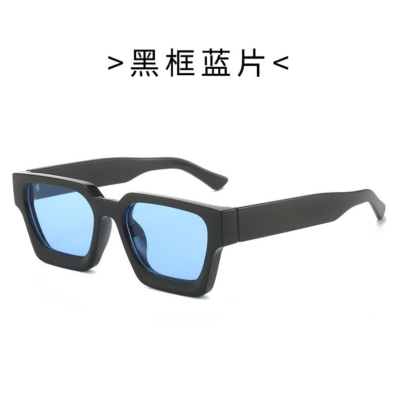 2024 New Arrival Fashion AC Lens Classic Cool Big Frame Glasses Retro Punk Thick square Frame Sunglasses for Women Men