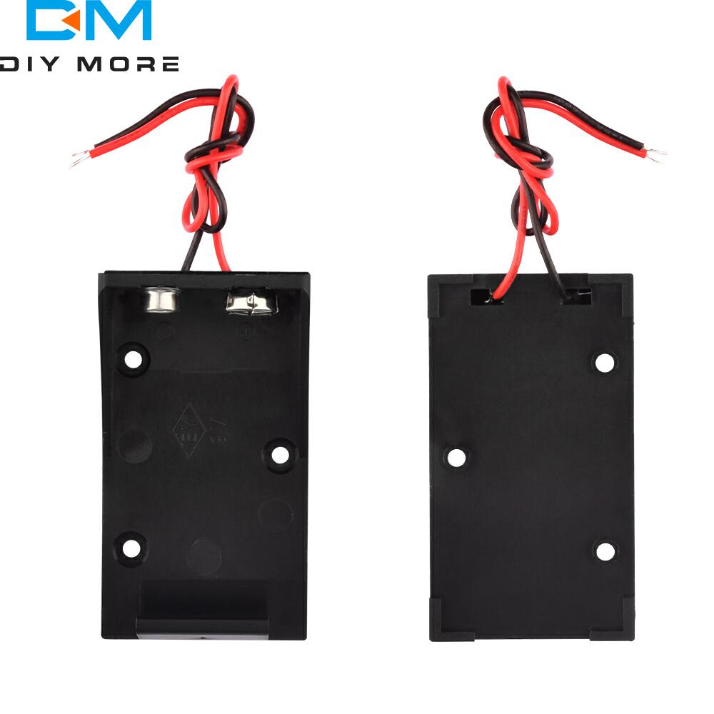DIY 9V Battery Holder 9V Clip Holder 9V Battery Case Box with Wire Leads