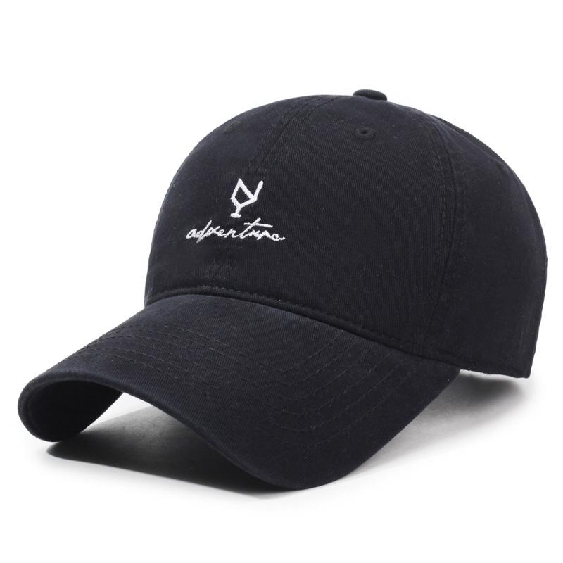 Vintage Baseball Cap Women Letter Embroidered Wide Brim Cap Sun Hat for Men