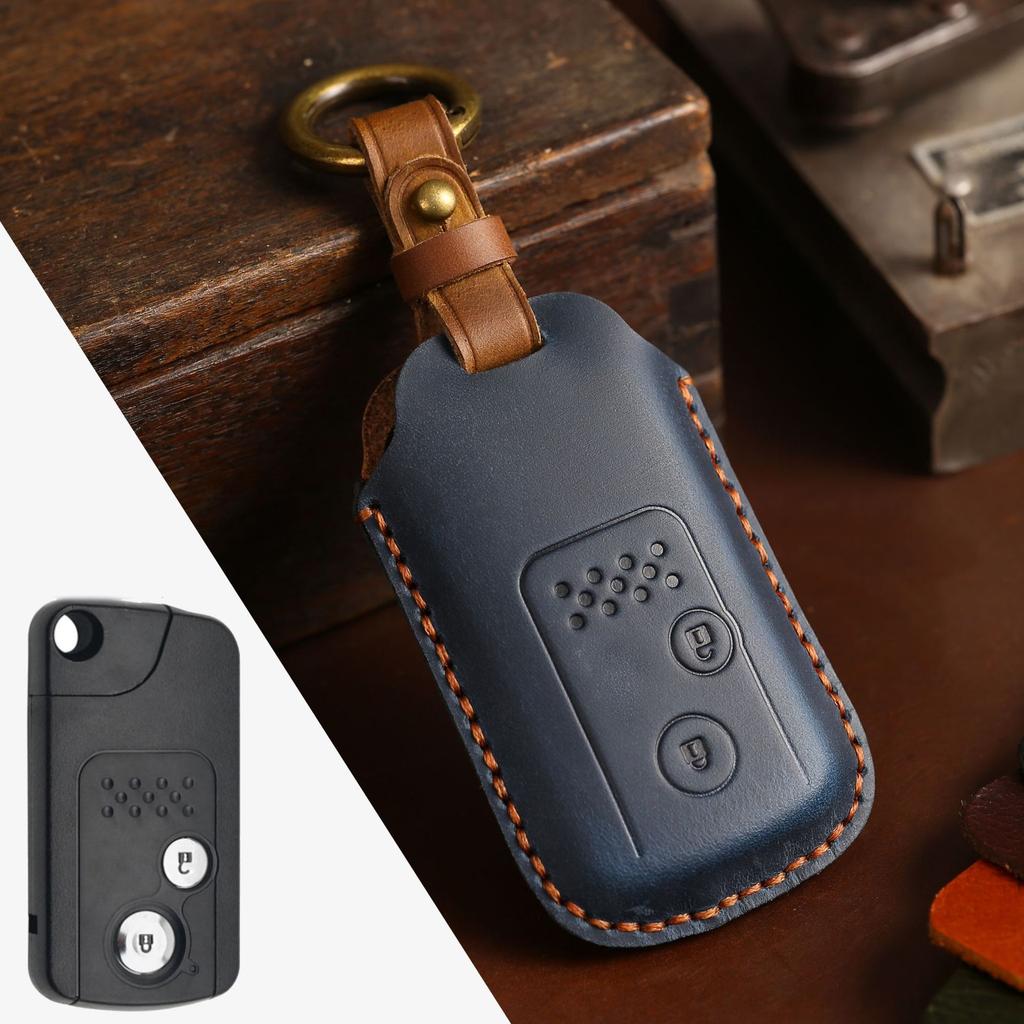 Leather Car Key Cover Protector Case for Honda Accord SPIRIOR Odyssey Civic Crv Crosstour Genuine Fit Shuttle Freed Spike Hybrid