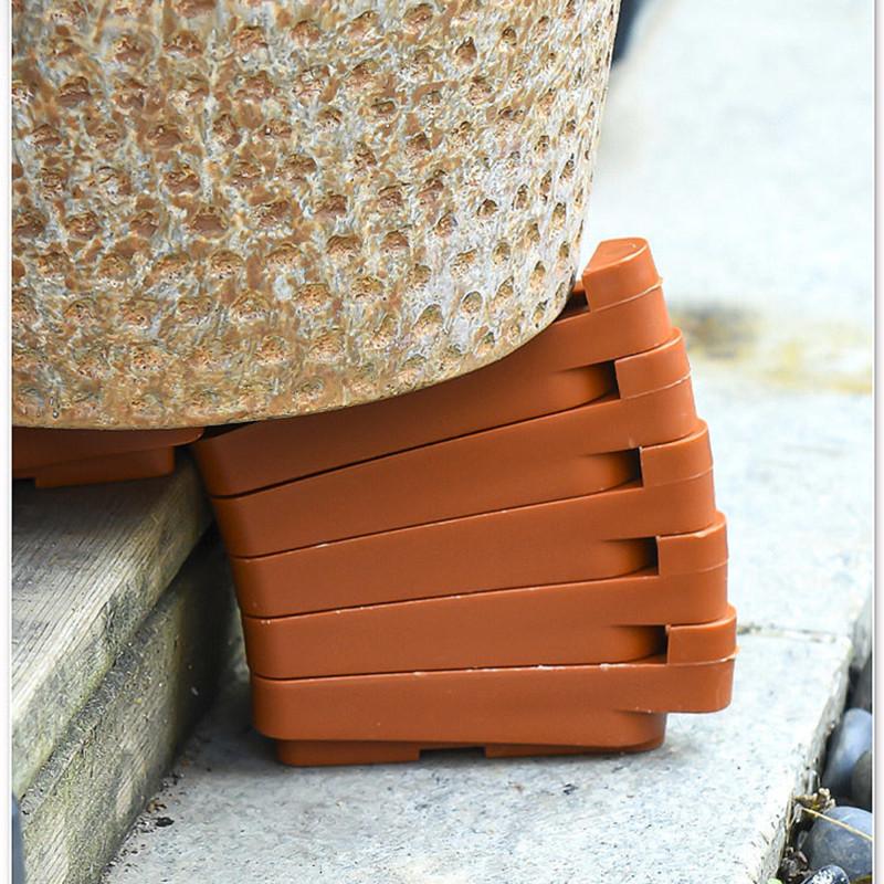 10/5pcs Plant Flower Pot Feet Stand Ventilation Base Raised Flower Pot Foot Pad Breathable Triangle Tray Garden Supplies