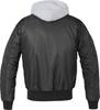 Winter Jacket Brandit MA1 Sweat Hooded Jacket Black-grey