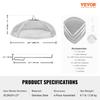 VEVOR Fire Pit Spark Screen Round 27", Reinforced Heavy Duty Steel Metal Cover, Outdoor Firepit Lid