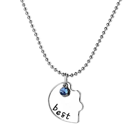 3 Teile/satz Frauen Beste Freunde Strass Herz Passenden Anhänger Halskette Schmuck