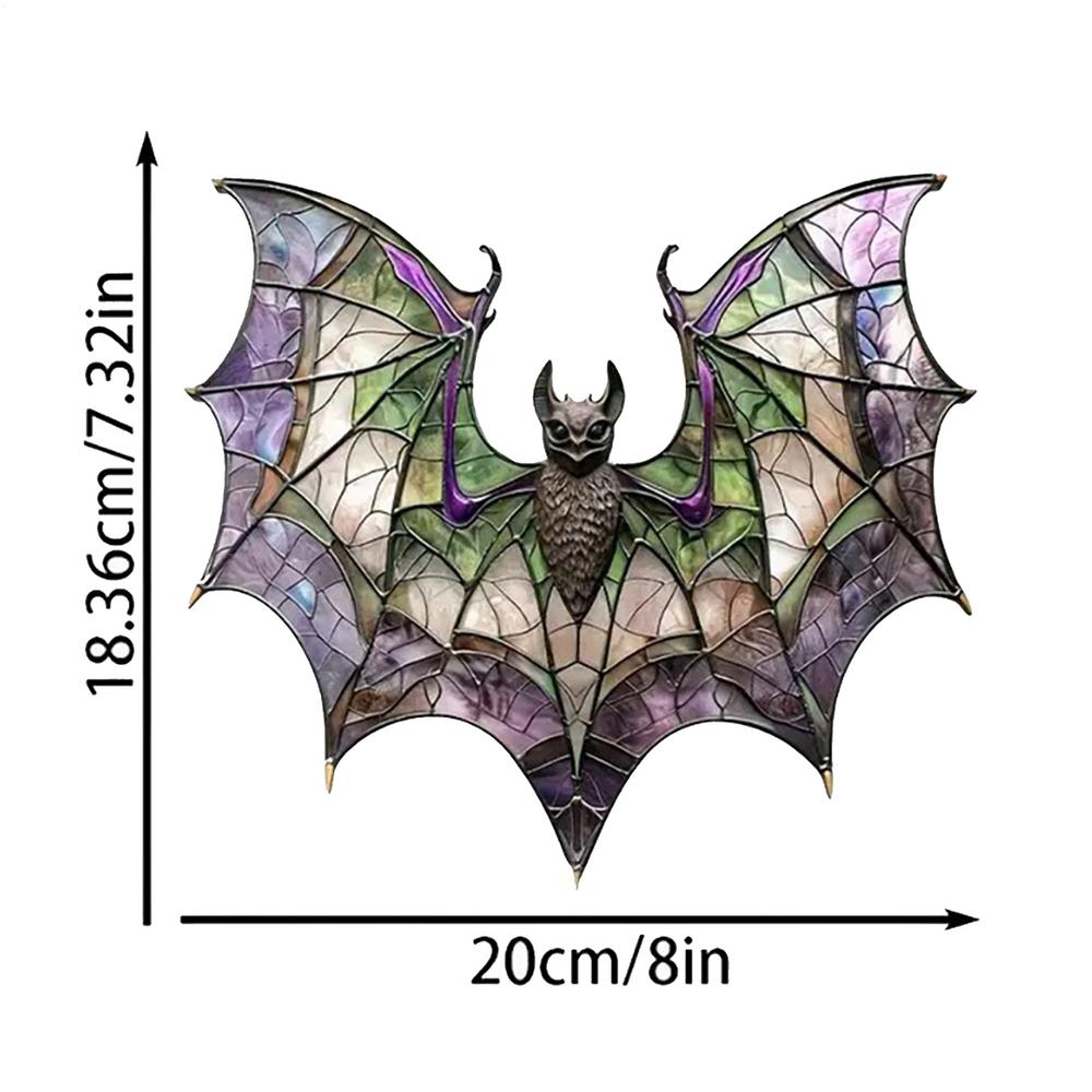 

Акриловый Ловец Солнца в Виде Летучей Мыши - Цветная Стеклянная Стиль Декорация на Окно Многофункциональная Хэллоуин Декорация Декор для Стены Дома чёрный
