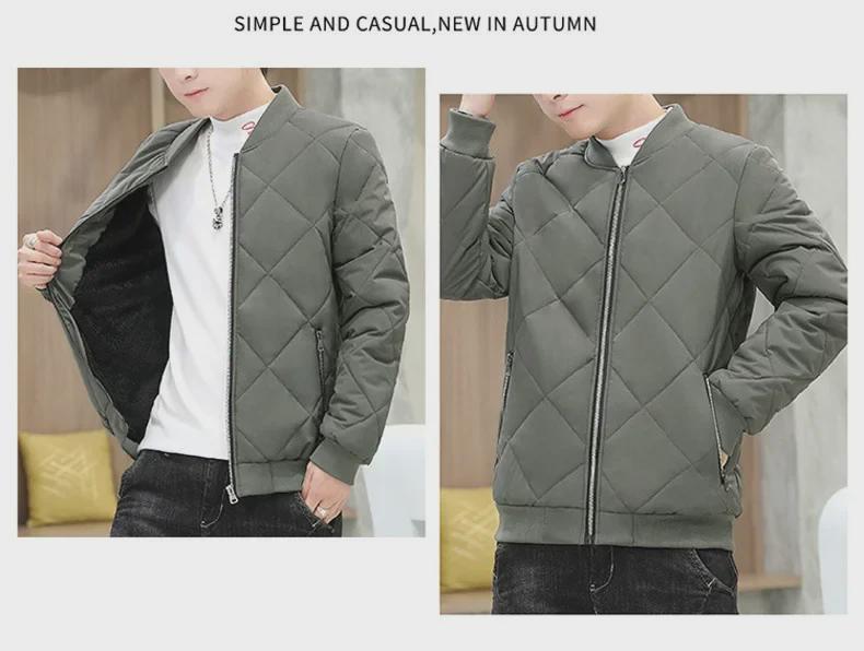 Herren 2024 Herbst/Winter Stehkragen Dick Warmer Baumwollmantel