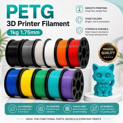 1.75mm 3D Printer Filament 1kg Spool 3D Printing Material PETG Filament 3D Printing Hobbyist