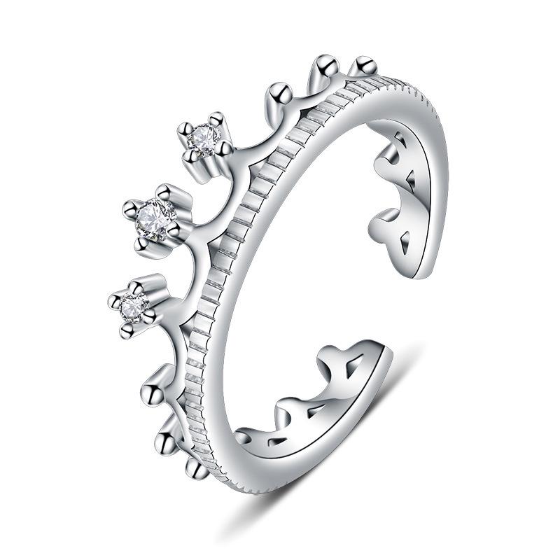 

Серебряное кольцо с корейской цветочной короной — оригинальный дизайн богини для женщин Adjustable Opening