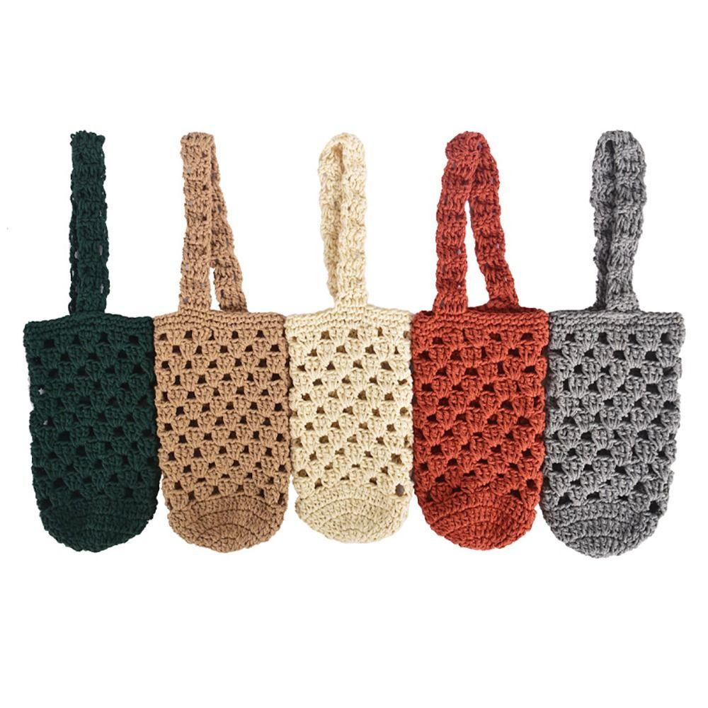

Handmade Water Cup Sleeve Reusable Cup Pouch Replacement Water Bottle Bag сірий