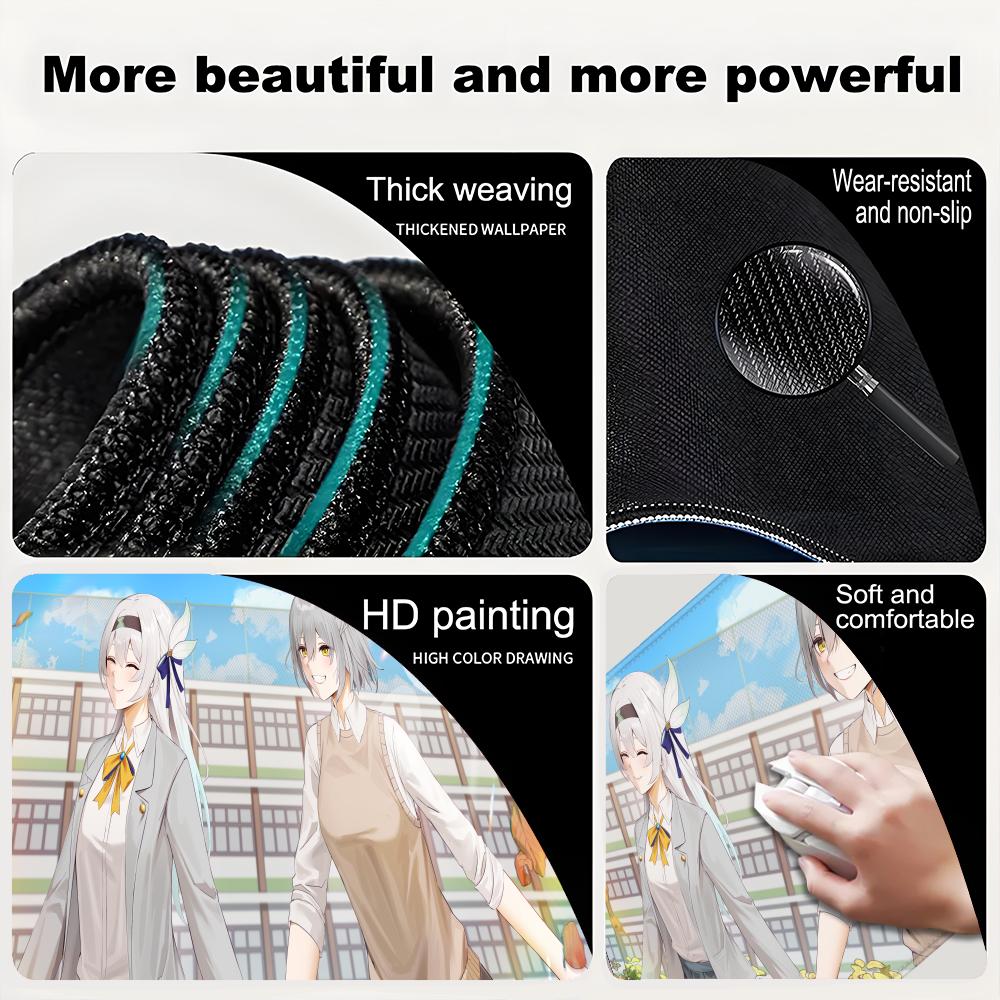 Honkai: Star Rail Animation Games fine patternsOffice Computer Desk Mat Table Keyboard Big Mouse Pad Laptop Non-slip Decor