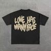 Fashionable Men's Summer Gothic Minimalist Letter Print Comfortable Breathable Round Neck T-shirt Outdoor Street Top
