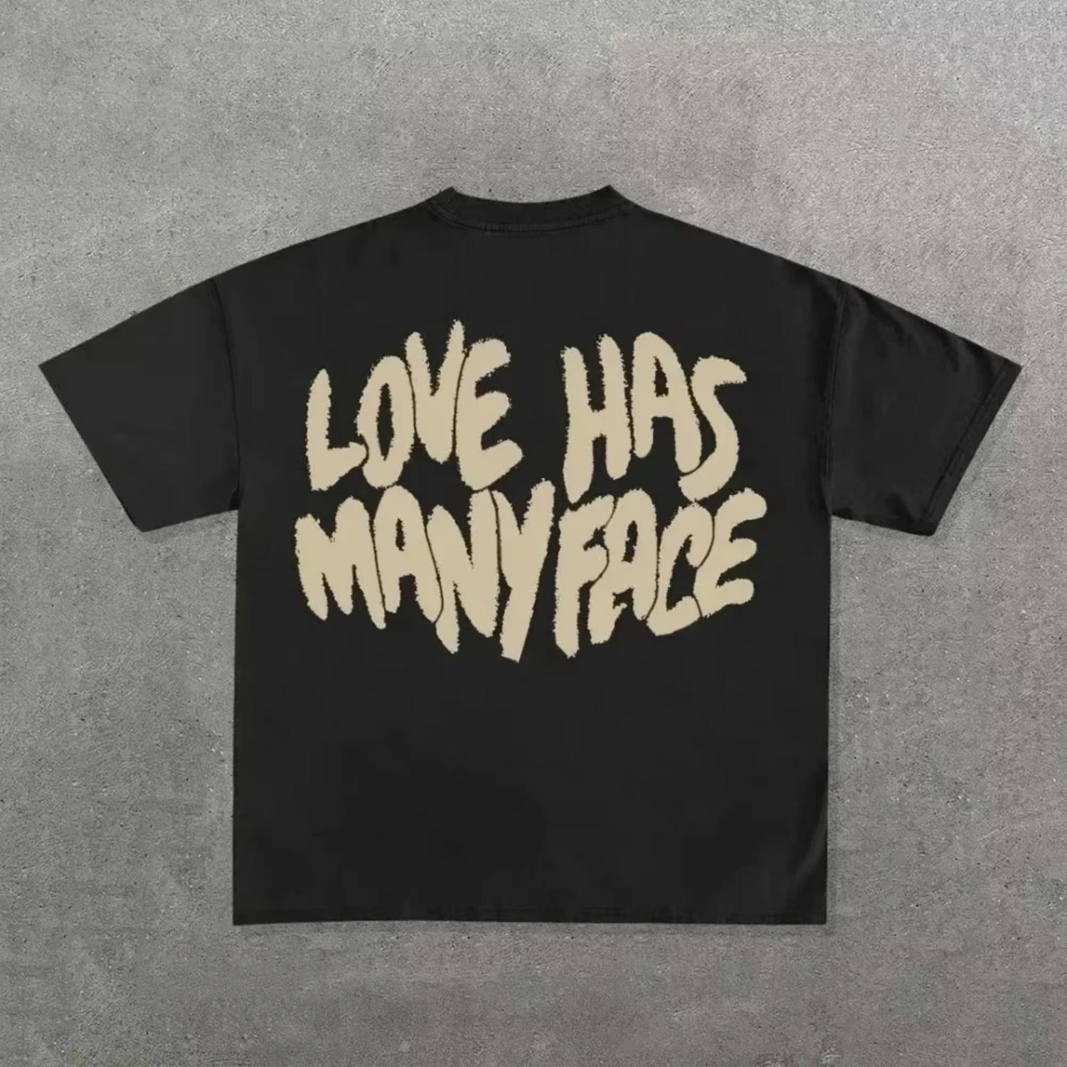 

Fashionable Men s Summer Gothic Minimalist Letter Print Comfortable Breathable Round Neck T-shirt Outdoor Street Top S чёрный