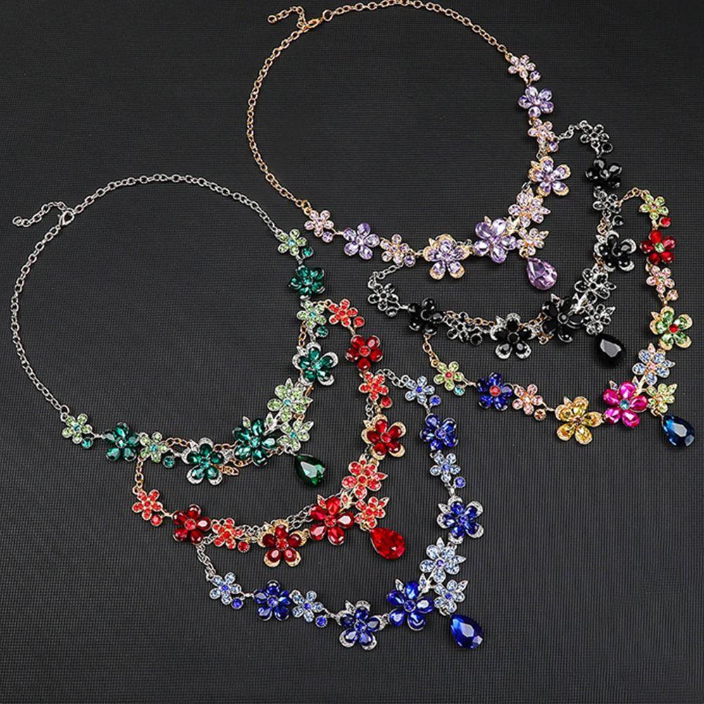 Genteel Temperament Necklace Earrings Set Exquisite Women Jewelry Set Women