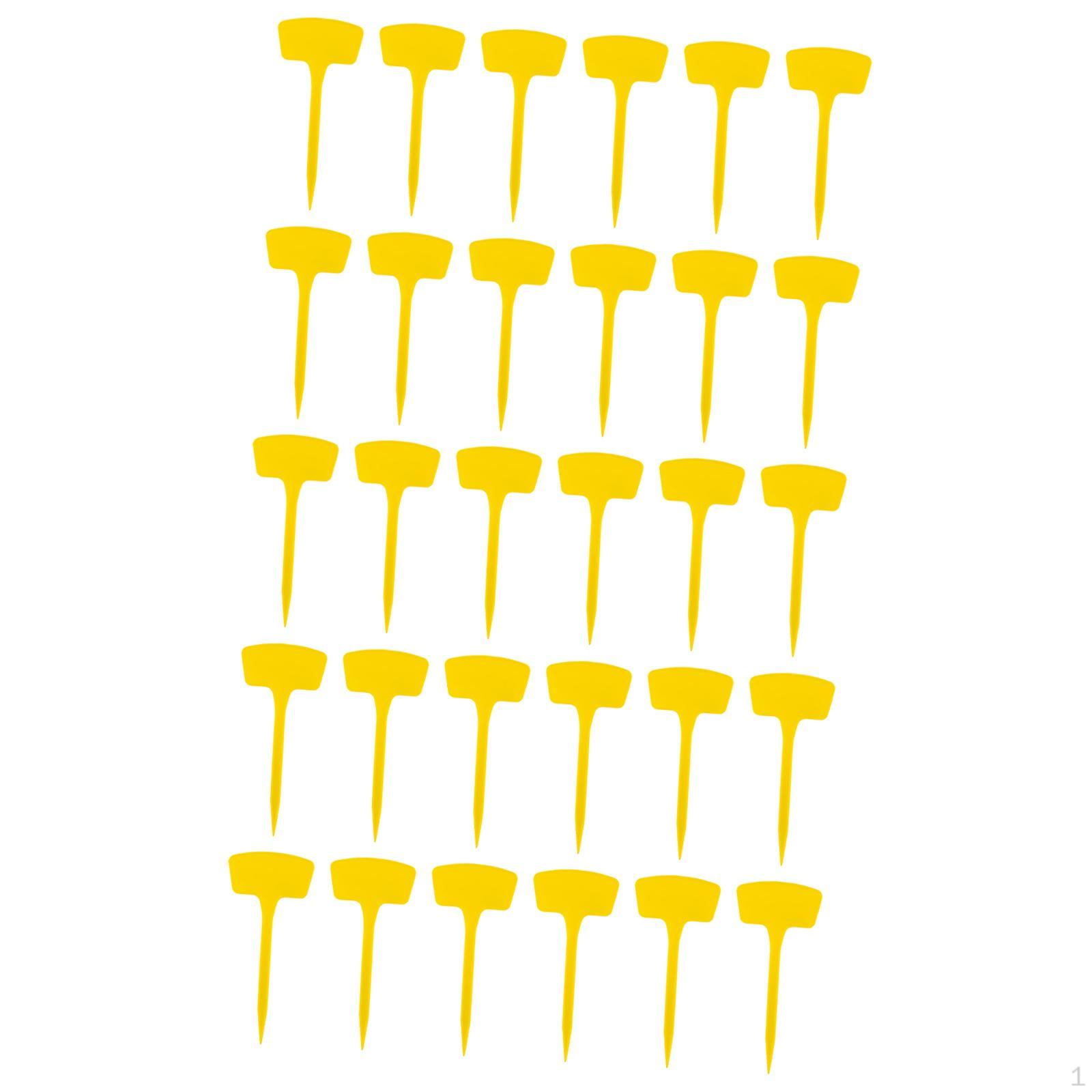 

30 штук Бирки для растений для садовых маркеров, Прочные уличные этикетки для горшечных растений и семян жёлтый