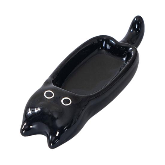 Soy Sauce Dish Cat-Shaped Mini Dipping Bowl Cute Ceramic Plate for Oil Salt Vinegar Sushi Butter Chili Jam Condiments Appetizers