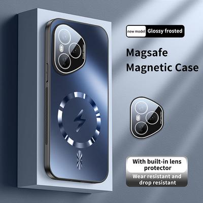 Custodia Per Huawei Honor 400 Pro AG Opaca Magnetica Ricarica Wireless Cover Rigida Per Honor 400 400Pro Antiurto Guscio Morbido con Paraurti