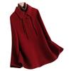 Spring new red coat 100% wool double-sided short wool coat woolen women