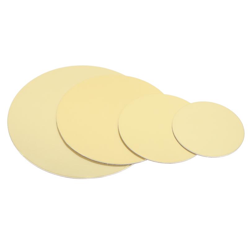 Cake Boards 10 Pcs Golden Round Non-slip Durable Cardboard Cake Supports for Home Baking Birthday Wedding Banquet Dessert Display
