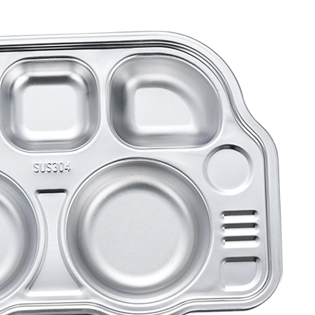 Divided Meal Tray Unbreakable Compartment Dinner Plate Compact Serving Platter for Boy Girls Outdoor Babies Camping Kids