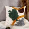 Nordic Moroccan Tassel Tufted Pillow Light Luxury Famous Style Embroidered Back Cushion Pillow Cover Happy Word Cushion
