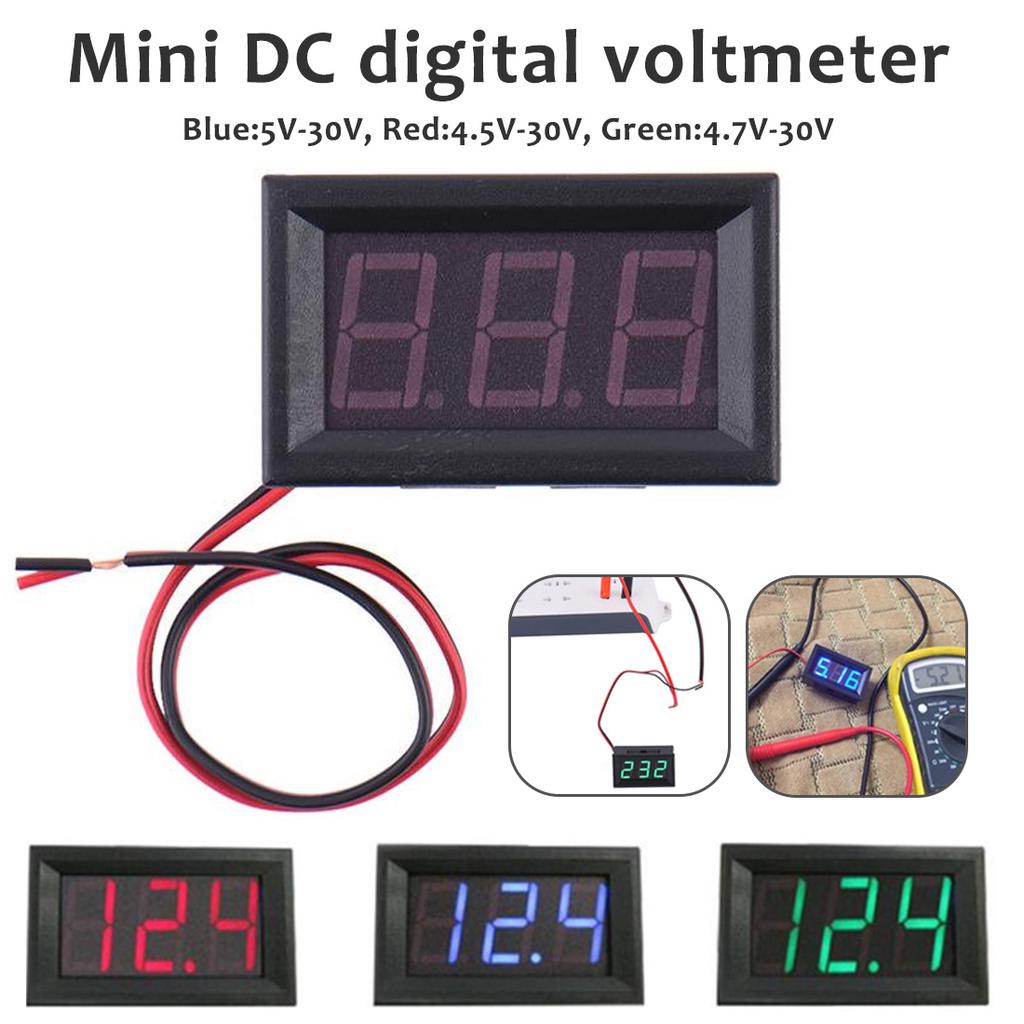 DC 2,4-30V Grün Led Digital Voltmeter Spannungsmesser Voltanzeige Panel Meter DC 2,4-30V Grün Led Digital Voltmeter Spannungsmesser Voltanzeige Panel Meter