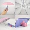 1pc Mini Umbrella For Smartphones With Universal Pig-Shaped Suction Cup Holder, Outdoor Anti-Glare Sun Shade, Made Of Polyester Fiber Material