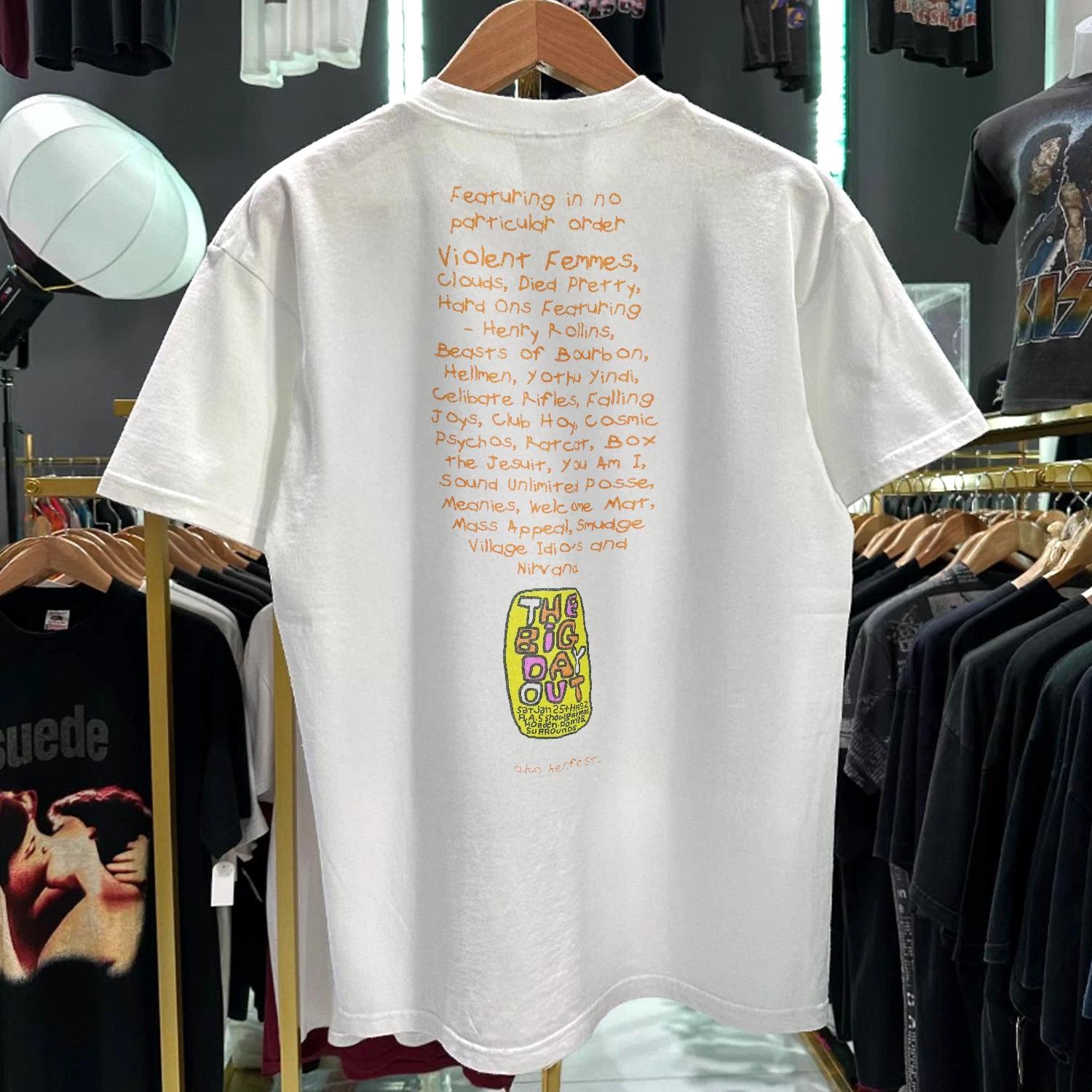 1992 Big Day Out Washed T-Shirt White XL M