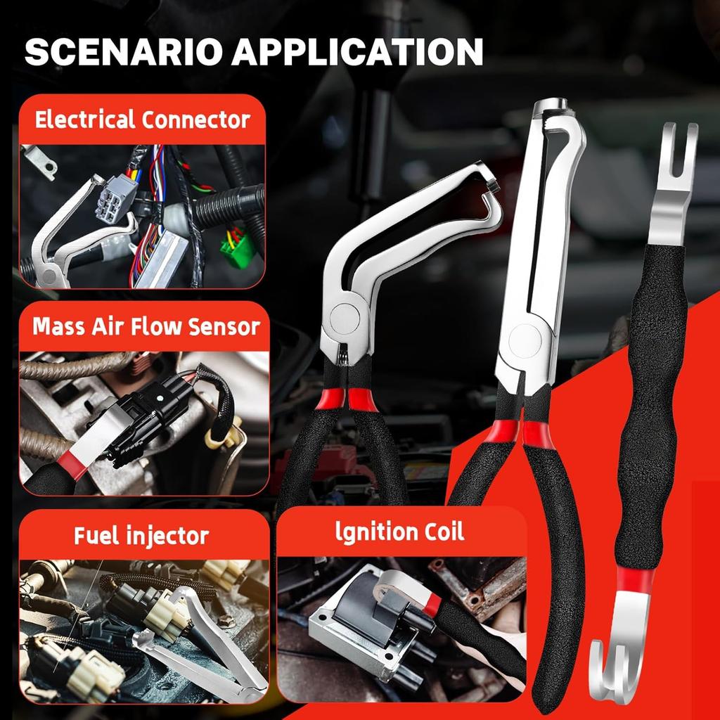 4 Pcs Electrical Disconnect Pliers And Cars Terminal Pin Removal Tool Kit,37960/37980/13120/ Collar Hose Clamp Pliers Set For Automotive Electric