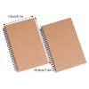 2pieces Double Spiral Office Stationery Supplies Kraft Coil Sketchbook Sketchbook Kraft Notebook